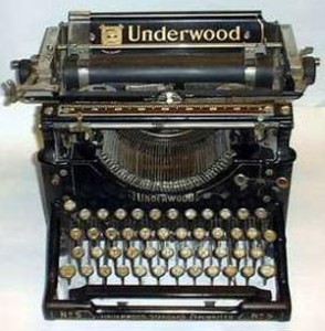 Early typewriter